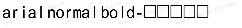 arial normal bold字体转换